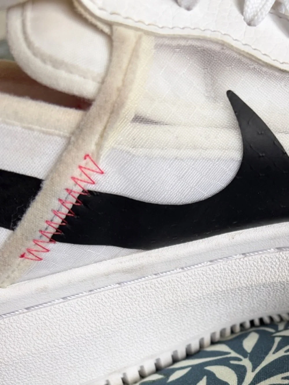 Nike Women’s White Sneakers with Pink Heel Tabs